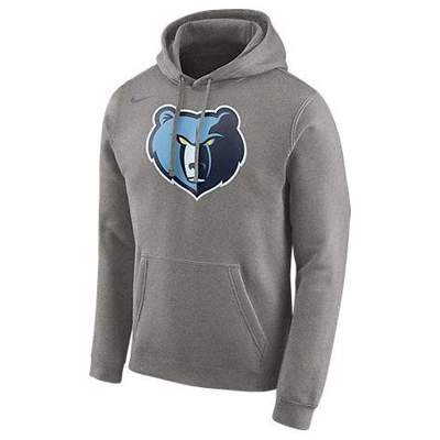 Shop Nike Men's Memphis Grizzlies Nba Club Logo Fleece Hoodie, Grey