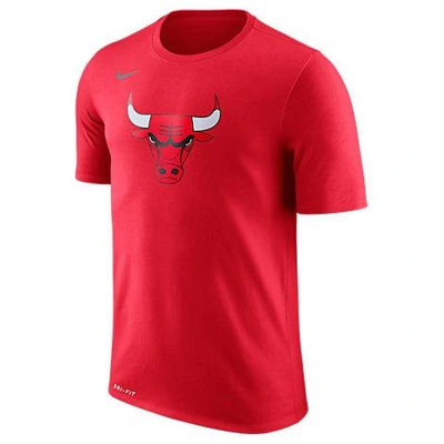 Shop Nike Men's Chicago Bulls Nba Logo T-shirt, Red