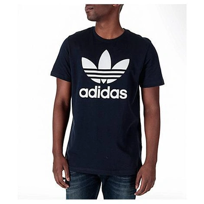 Shop Adidas Originals Men's Originals Trefoil T-shirt, Blue