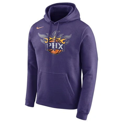 Shop Nike Men's Phoenix Suns Nba Club Logo Fleece Hoodie, Purple
