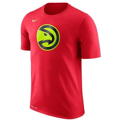 Shop Nike Men's Atlanta Hawks Nba Logo T-shirt, Red