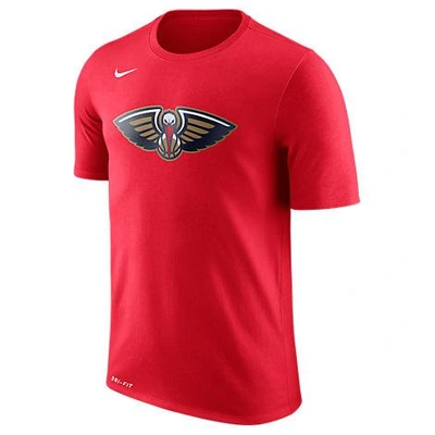 Shop Nike Men's New Orleans Pelicans Nba Logo T-shirt, Red