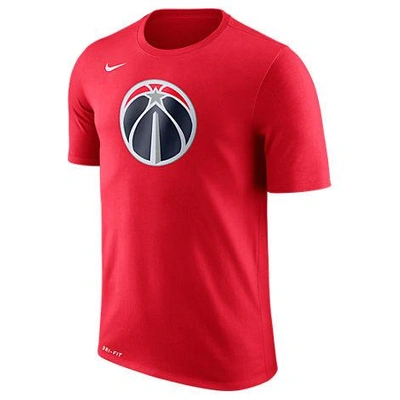 Shop Nike Men's Washington Wizards Nba Logo T-shirt, Red
