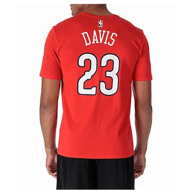 Shop Nike Men's New Orleans Pelicans Nba Anthony Davis Name And Number T-shirt, Red