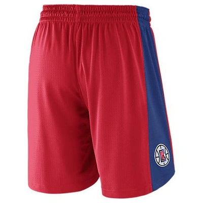 Shop Nike Men's Los Angeles Clippers Nba Practice Shorts, Red