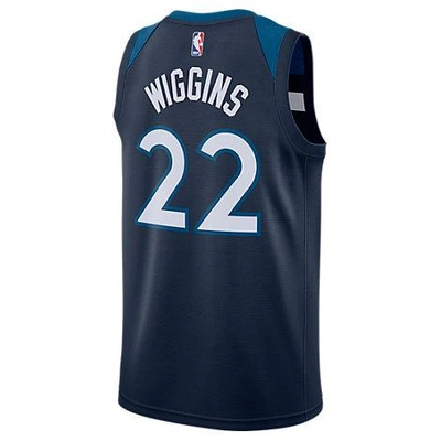 Shop Nike Men's Minnesota Timberwolves Nba Andrew Wiggins Icon Edition Connected Jersey In Blue