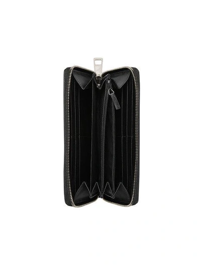 Shop Gucci Signature Zip Around Wallet In Black