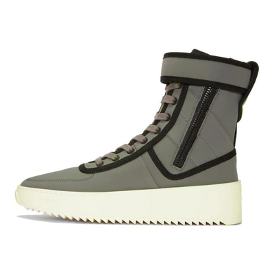Shop Fear Of God Grey & Black Military High-top Sneakers