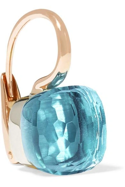 Shop Pomellato Nudo 18-karat Rose Gold Topaz Earrings In Usd