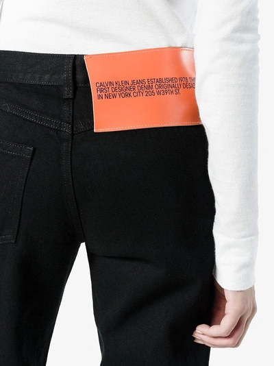 Shop Calvin Klein 205w39nyc Wide Leg High-rise Jeans In Black