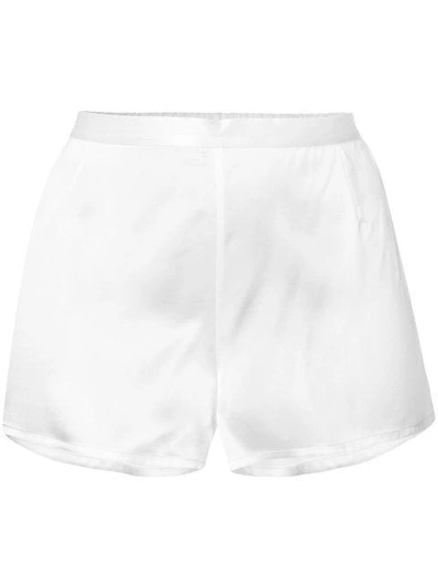 Shop La Perla Satin Boxers In White