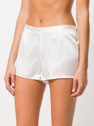 Shop La Perla Satin Boxers In White