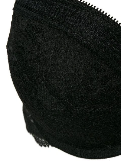 Shop Versace Medusa Embellished Bra - Black