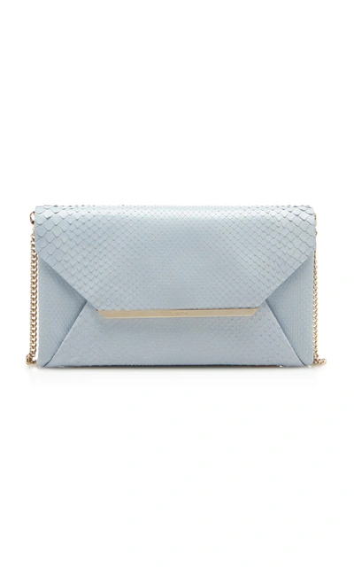 Shop Lanvin Pochette Blue Leather Clutch