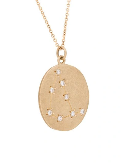 Brooke Gregson Diamond Capricorn Constellation Necklace - Metallic In Metallic