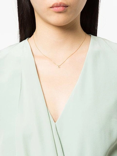 Shop Sydney Evan Diamond E Necklace - Metallic