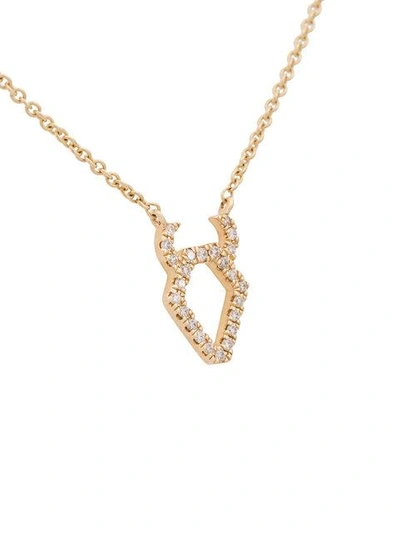 Shop Sydney Evan Diamond Taurus Necklace - Metallic