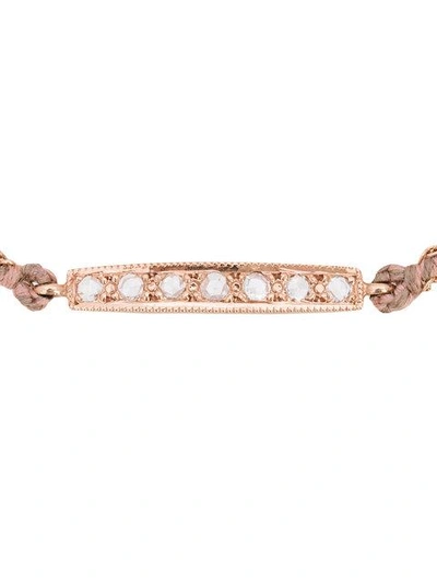 Shop Brooke Gregson 14kt Gold 7 Diamond Bar Bracelet In Metallic
