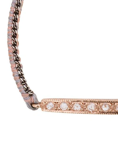 Shop Brooke Gregson 14kt Gold 11 Diamond Bar Bracelet In Metallic