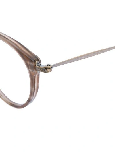 Shop Eyevan7285 Marbled Round Frame Glasses