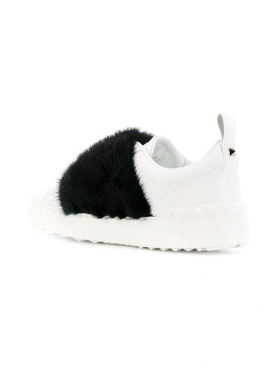 Shop Valentino Garavani Mink Fur Sneakers