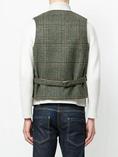 Shop Fortela Tailored Waistcoat In Green