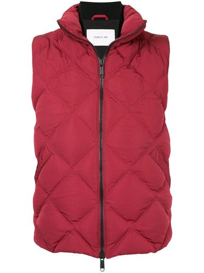 Shop Cerruti 1881 Quilted Gilet - Red