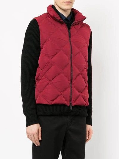 Shop Cerruti 1881 Quilted Gilet - Red