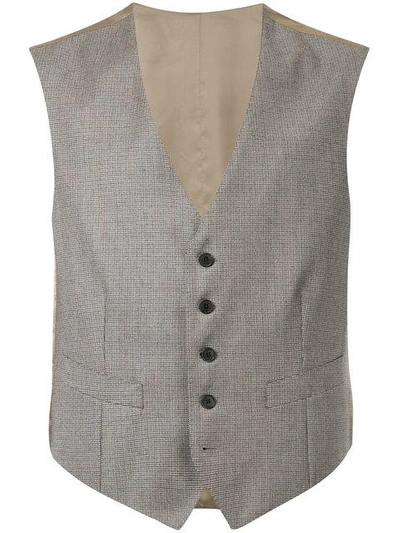 Shop Gieves & Hawkes Tailored Waistcoat In Brown