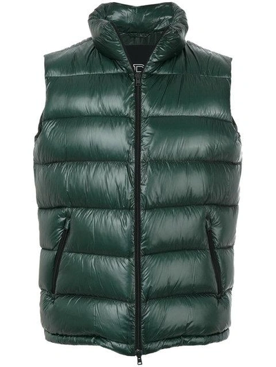 Shop Herno Classic Down Gilet - Green