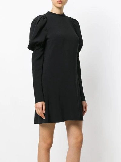 Shop Giamba Puff Sleeve Dress - Black