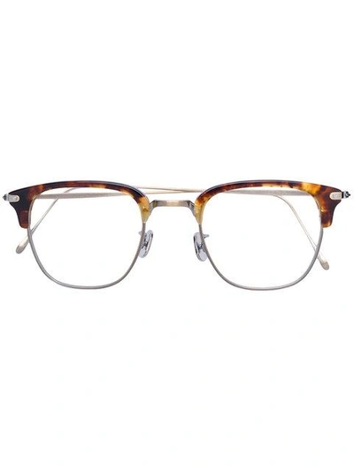 Shop Eyevan7285 Brille Mit Quadratischem Gestell - Braun