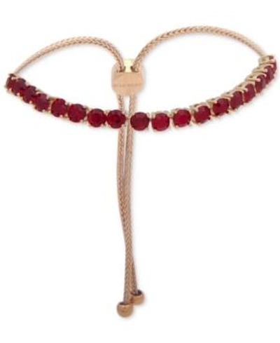 Shop Givenchy Colored Stone Slider Bracelet In Red