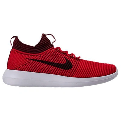 Shop Nike Men's Roshe Two Flyknit V2 Casual Shoes, Red
