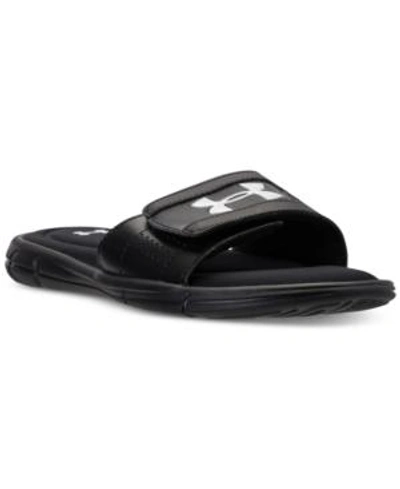 Shop Under Armour Men's Ignite V Slide Sandals From Finish Line In Black/white