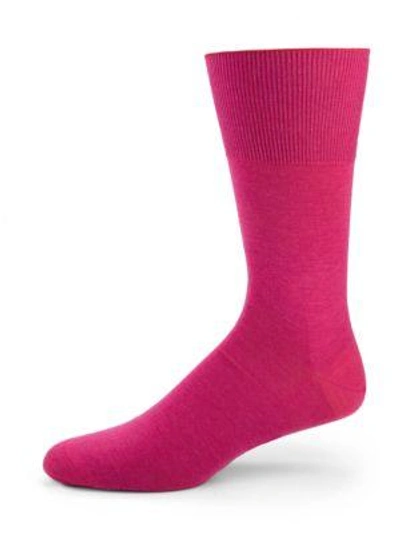 Shop Falke Egyptian Cotton Dress Socks In Pink