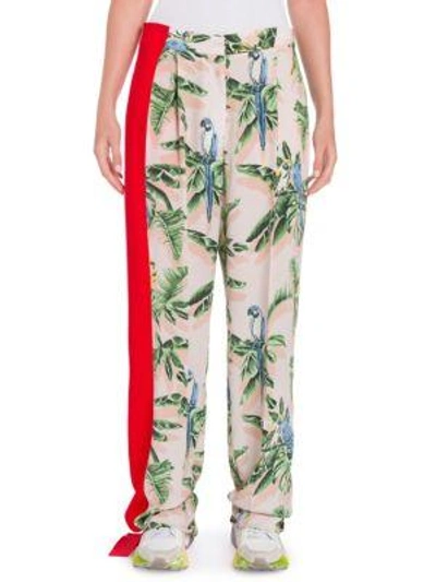 Shop Stella Mccartney Birds Of Paradise Pants In Rose