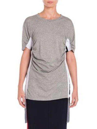 Shop Stella Mccartney Elastic Side Tee In Grey