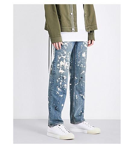 helmut lang paint splatter jeans