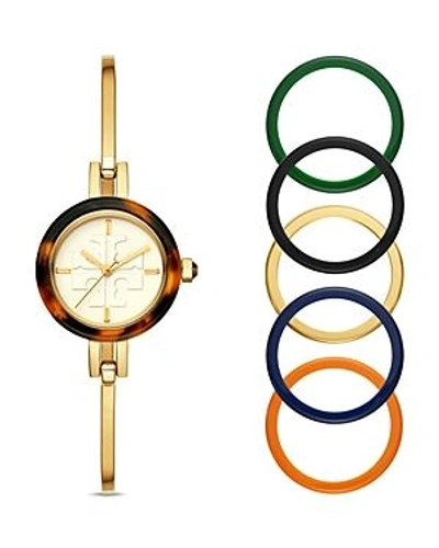 Shop Tory Burch The Gigi Three-hand Bangle Watch, 27mm In Multi