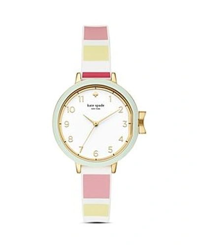 Shop Kate Spade New York Park Row Watch, 34mm In White/pink