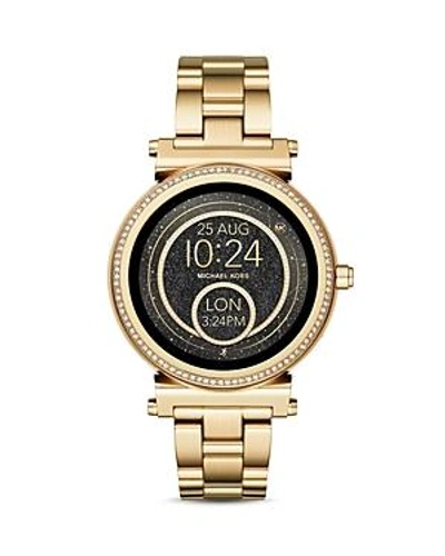 Shop Michael Kors Sofie Touchscreen Smartwatch, 42mm In Black/gold