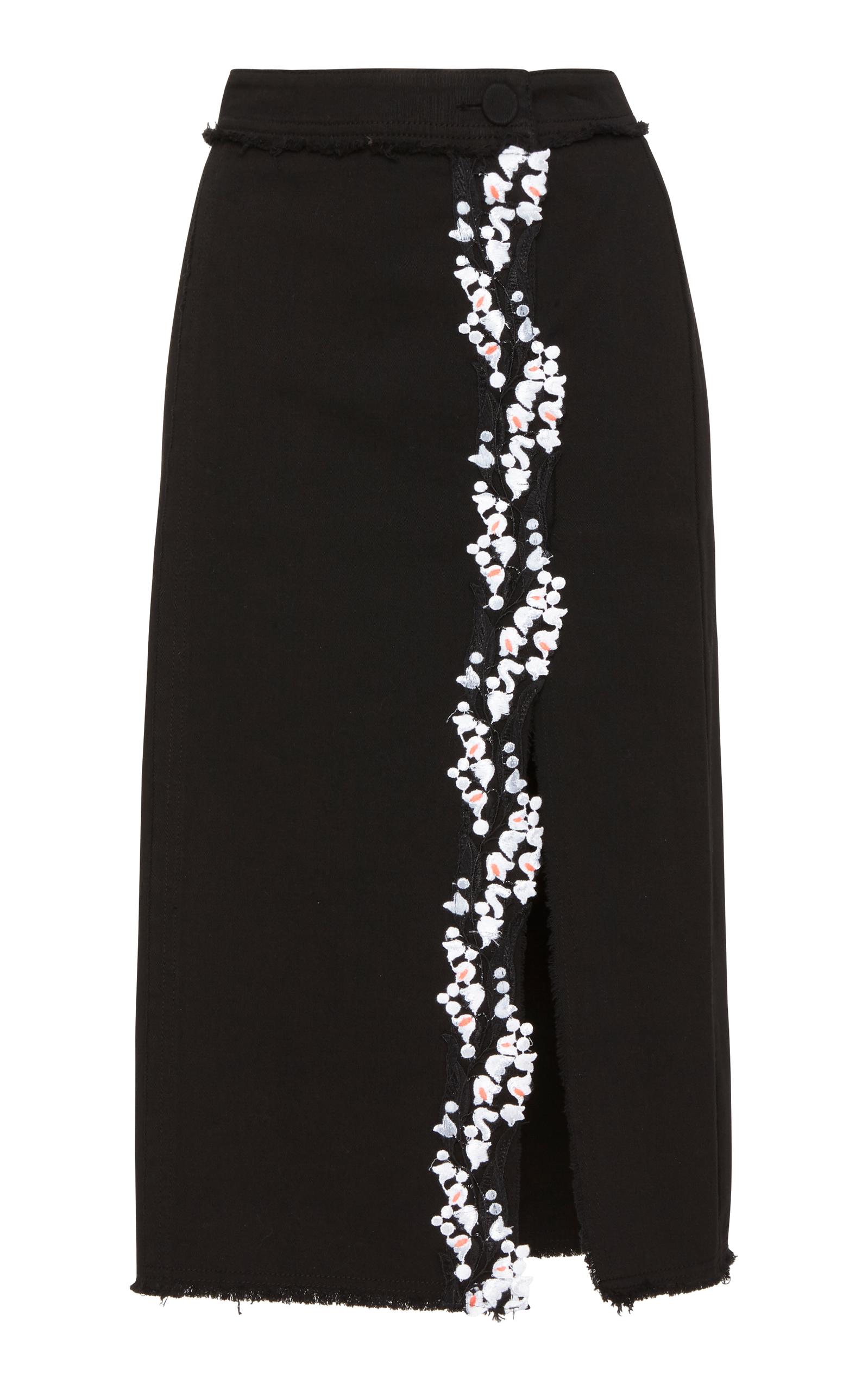 Blumarine Denim Skirt In Black | ModeSens