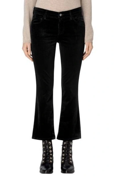 Shop J Brand Selena Crop Bootcut Jeans In Black