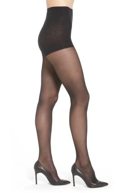 Shop Dkny Light Opaque Control Top Tights In Black