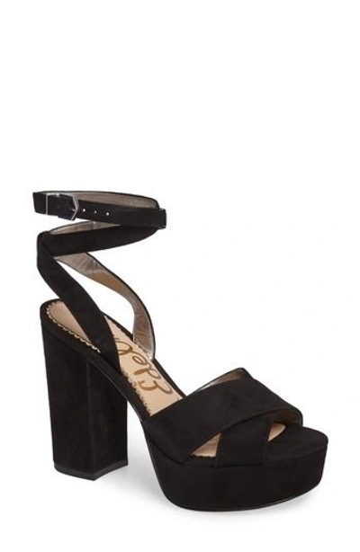 Shop Sam Edelman Mara Sandal In Black Suede