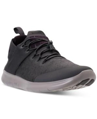 Shop Nike Men's Free Rn Commuter Premium 2017 Running Sneakers From Finish Line In Port Wine/midnight Fog