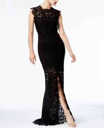 Shop Rachel Zoe Estelle Open-back Lace Dress In Jet Black