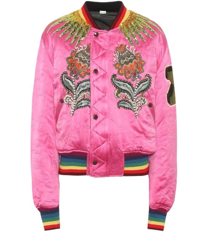Shop Gucci Reversible Bomber Jacket In Multicoloured