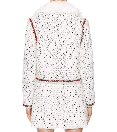Shop Moncler Nynke Tweed Jacket In White